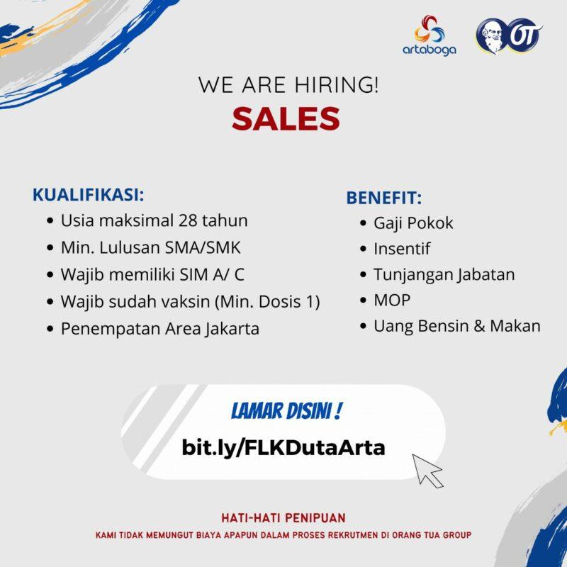 Lowongan Kerja Sales Di PT Arta Boga Cemerlang OT Group JakartaKerja