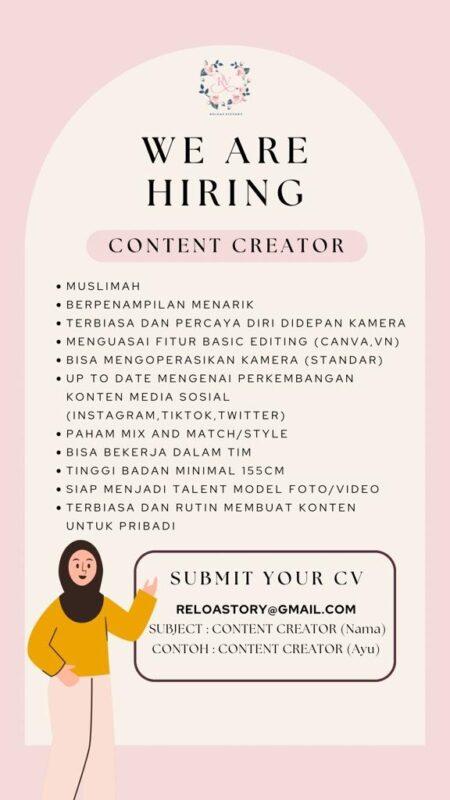 Lowongan Kerja Content Creator Di Reloas Victory Jakartakerja