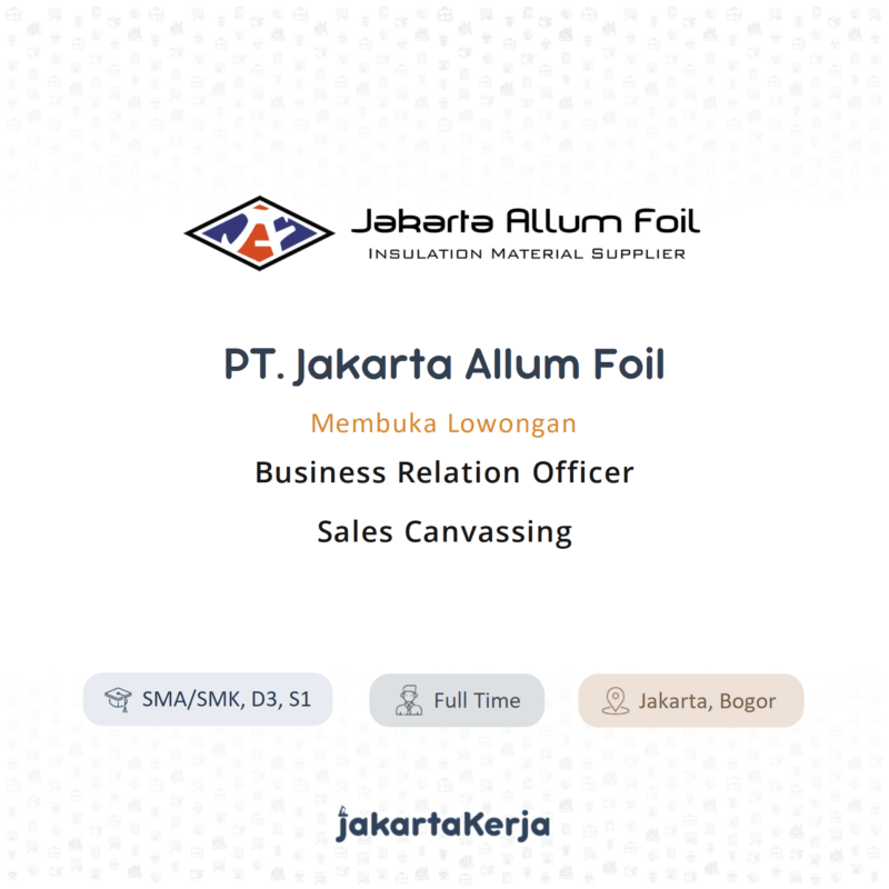 Lowongan Kerja Business Relation Officer Sales Canvassing Di Pt