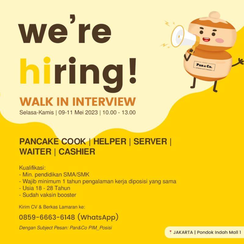 Lowongan Kerja Pancake Cook Helper Server Waiter Cashier Di Pt