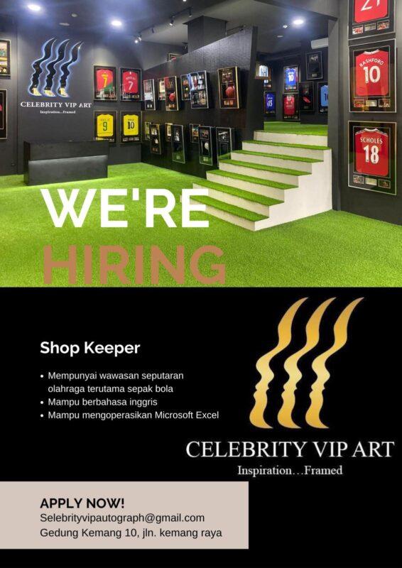 Lowongan Kerja Karyawan Toko Shop Keeper Di Celebrity Vip Art Jkt