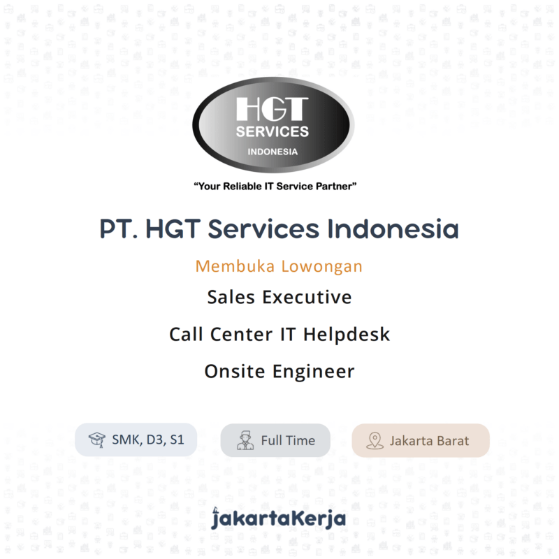 Lowongan Kerja Sales Executive Call Center IT Helpdesk Onsite