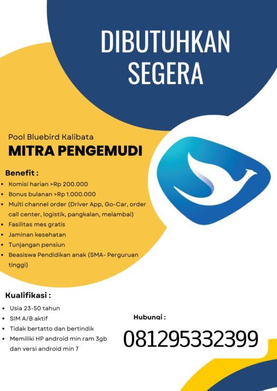 Lowongan Kerja Pengemudi Mitra Bluebird Di Bluebird Pool Kalibata