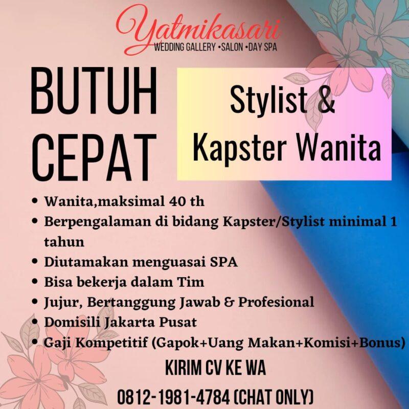 Lowongan Kerja Terapis Stylist Di Yatmikasari Salon Day Spa