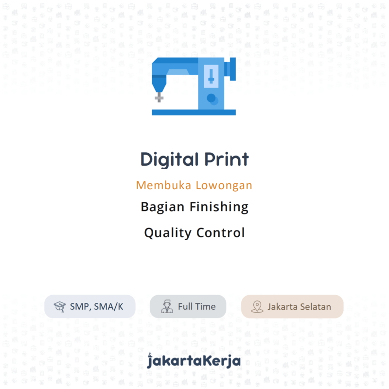 Lowongan Kerja Bagian Finishing Quality Control Di Digital Print