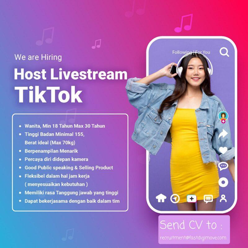 Lowongan Kerja Host Livestream Tiktok Di Pt Atmi Kreasi Digital