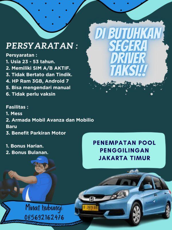 Lowongan Kerja Driver Di Bluebird Pool Penggilingan JakartaKerja