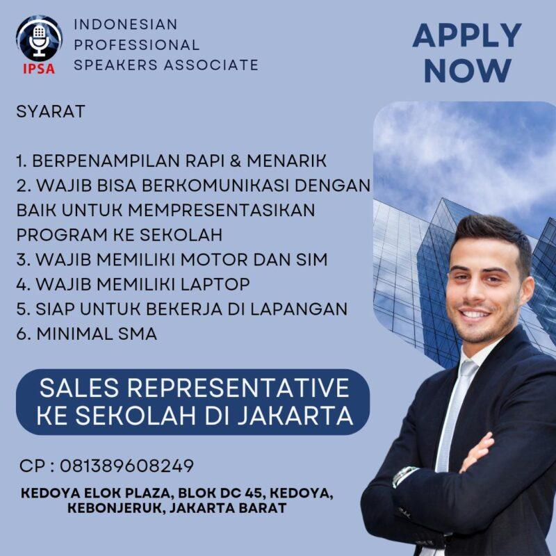 Lowongan Kerja Sales Representative Di Indonesian Professional Speakers