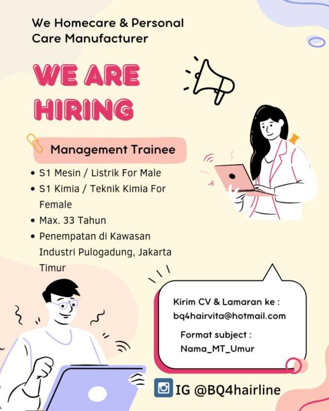 Lowongan Kerja Management Trainee Di Pt Kurnia Elok Jakartakerja