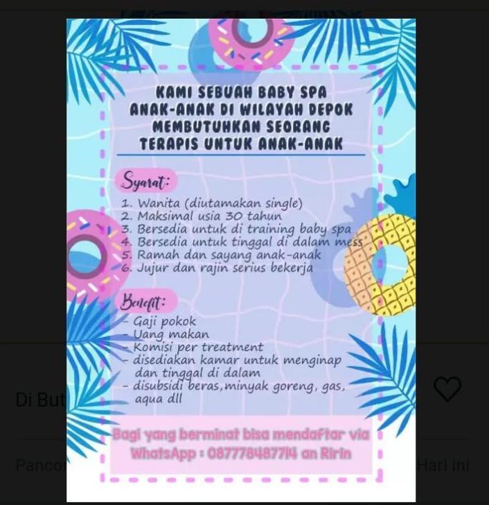 Lowongan Kerja Terapis Baby Spa Di Baby Spa Jakartakerja