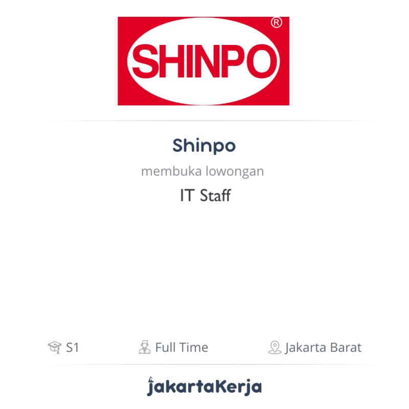 Lowongan Kerja IT Staff di Shinpo - JakartaKerja