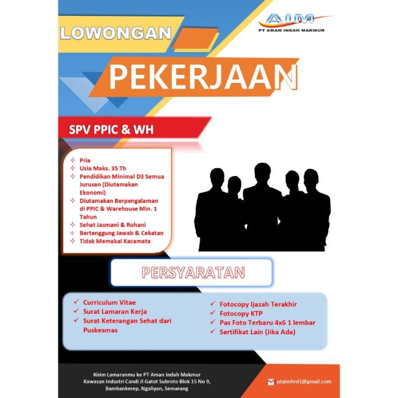 Lowongan Kerja SPV Gudang di PT. Aman Indah Makmur - JakartaKerja