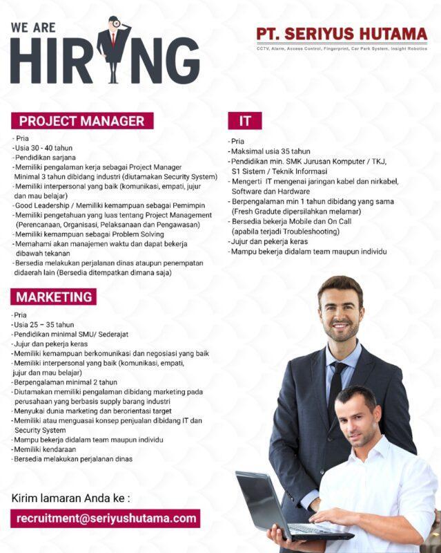 Lowongan Kerja Project Manager - Marketing - IT di PT. Seriyus Hutama