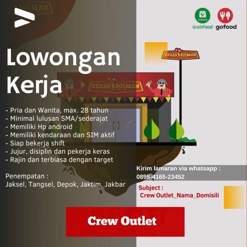 Lowongan Kerja crew store di kebab bosman