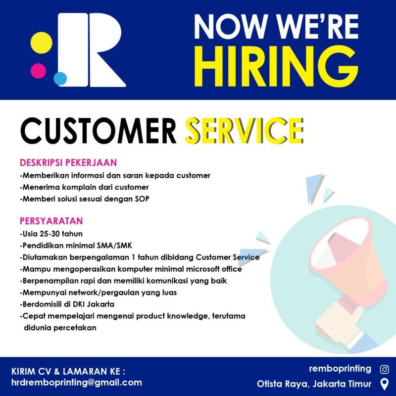 Lowongan Kerja Customer Service - Deskprint Di Rembo Printing ...