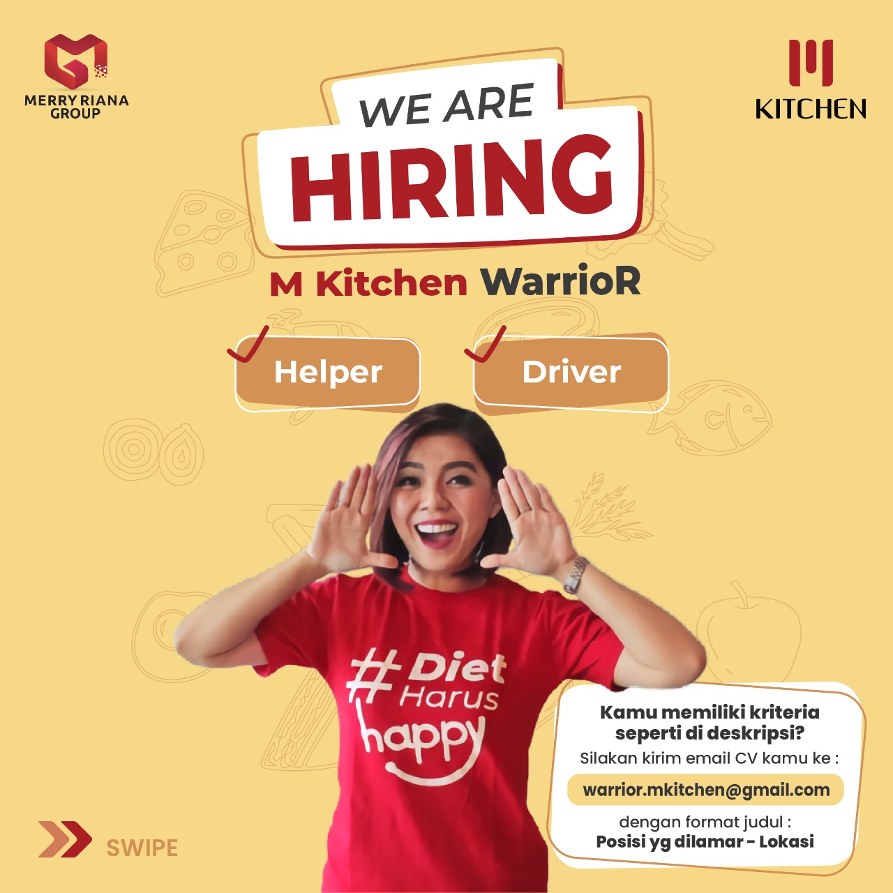 Lowongan Kerja Kitchen Helper Driver Di M Kitchen JakartaKerja