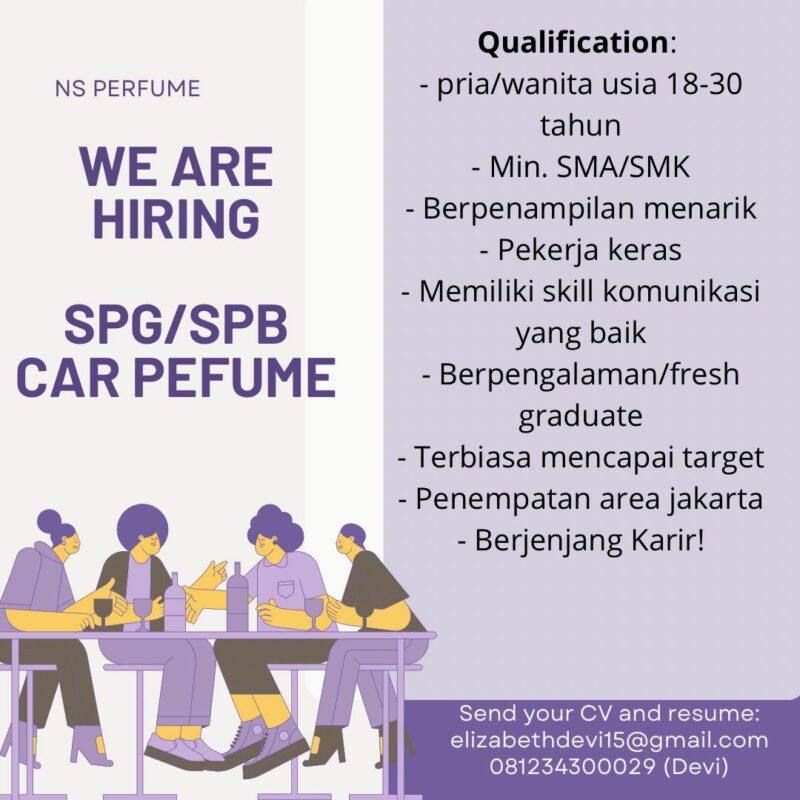 Lowongan Kerja Spgspb Car Perfume Di Ns Perfume Jakartakerja 0391