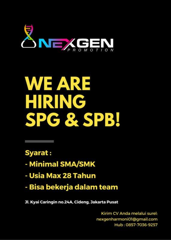 Lowongan Kerja Spg Spb Di Nexgen Promotion Jakartakerja 4468