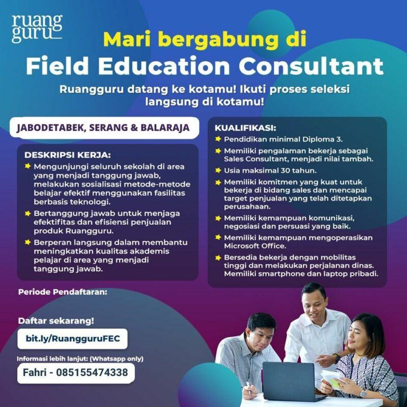 Field education consultant di pt ruang raya indonesia ruangguru