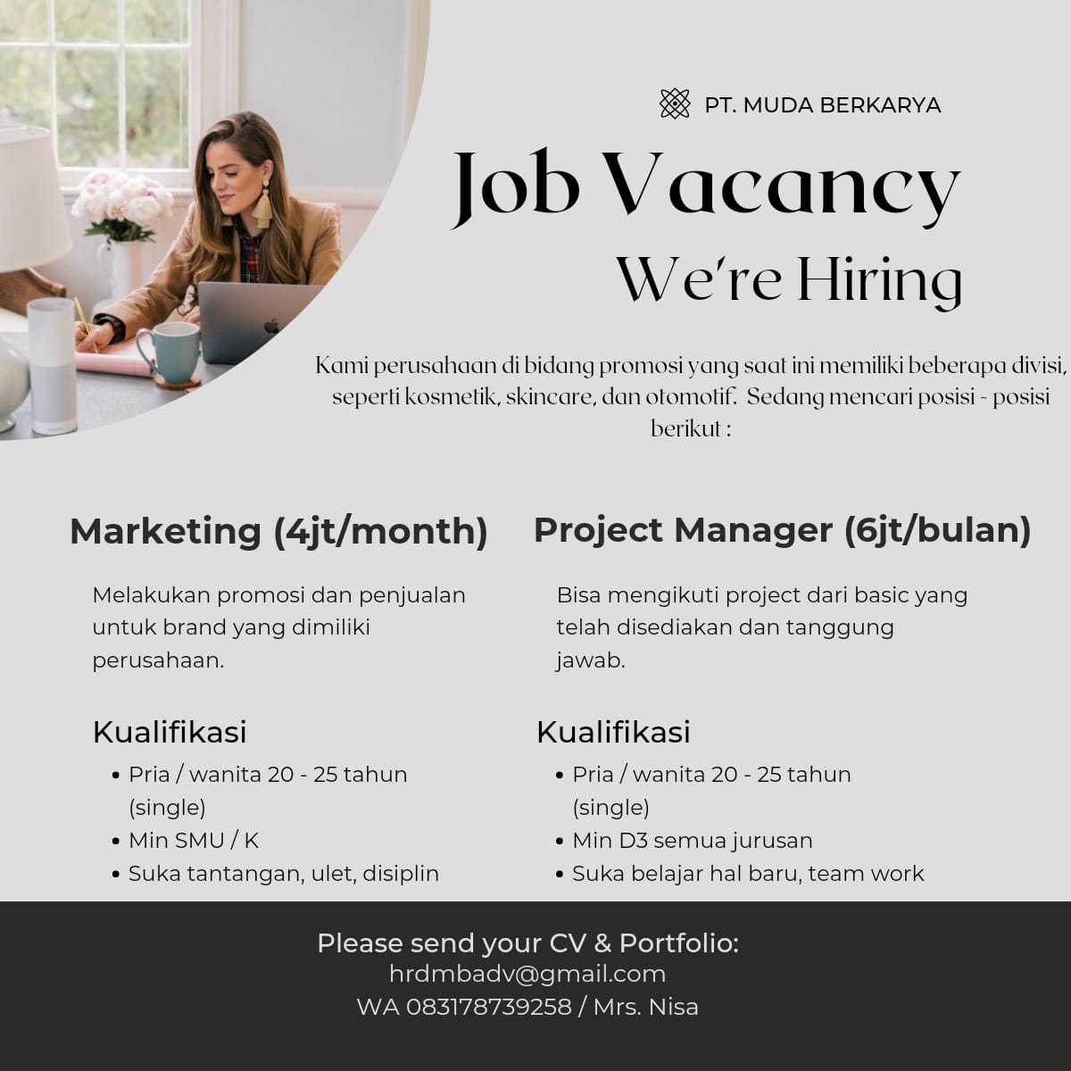 Lowongan Kerja Marketing Project Manager Di Pt Muda Berkarya Jakartakerja 4807