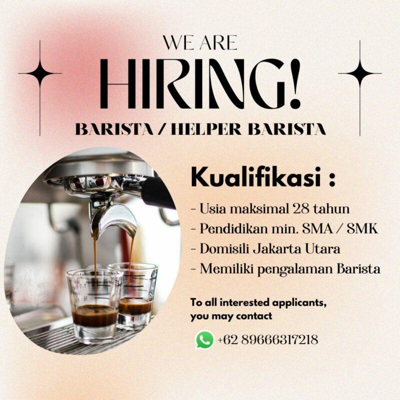 Lowongan Kerja Barista/Helper Barista - Cook - Waiters Di Kopi Boleh ...