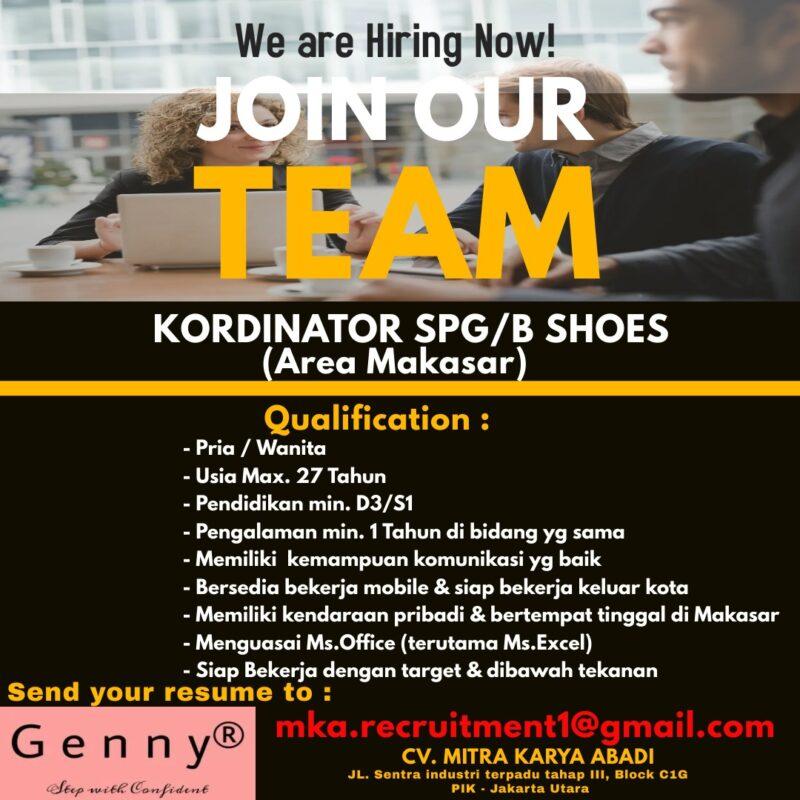 Lowongan Kerja Koordinator SPG/B Shoes (Area Makassar) - Koordinator ...