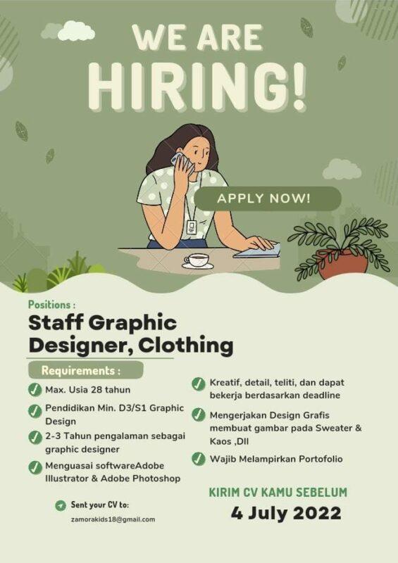 Lowongan Kerja Staff Graphic Designer, Clothing Di New B Grup ...