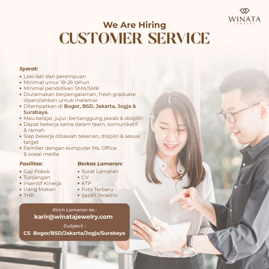 Lowongan Kerja Customer Service Di Winata Jewelry - JakartaKerja