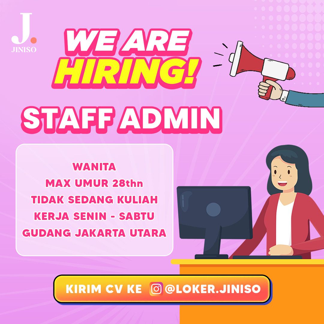 Lowongan Kerja Staff Admin Di JINISO - JakartaKerja