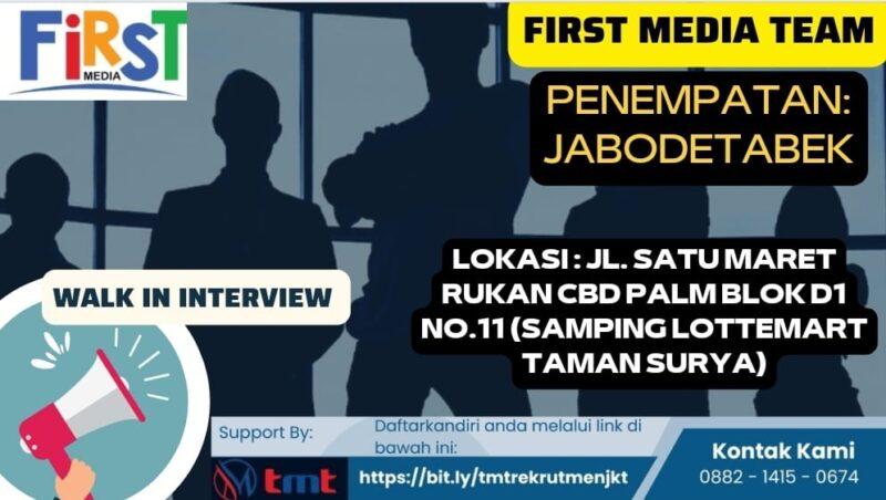 Lowongan Kerja direct sales first media di pt trijaya maju totalindo tmt