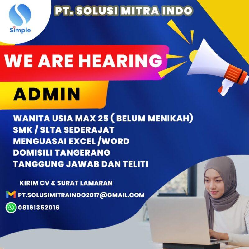 Lowongan Kerja admin host operator di pt hua hai tong