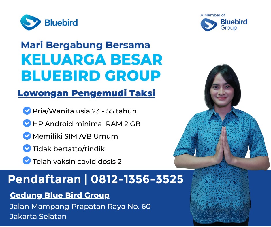 Lowongan Kerja driver online di bluebird group pool cililitan 2