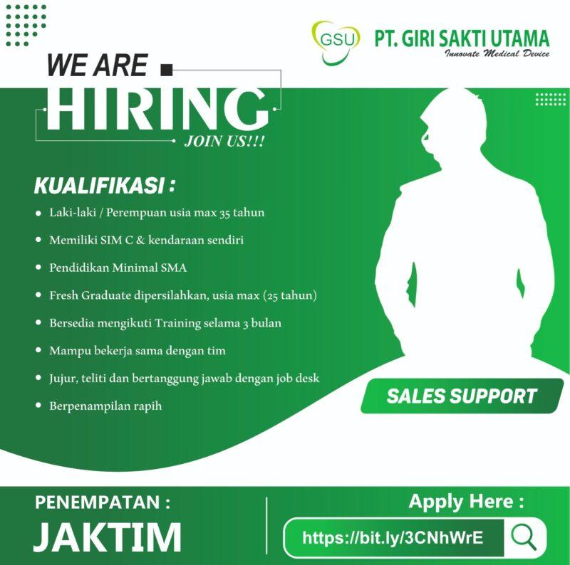 Lowongan Kerja marketing representative jakarta di pt giri sakti utama