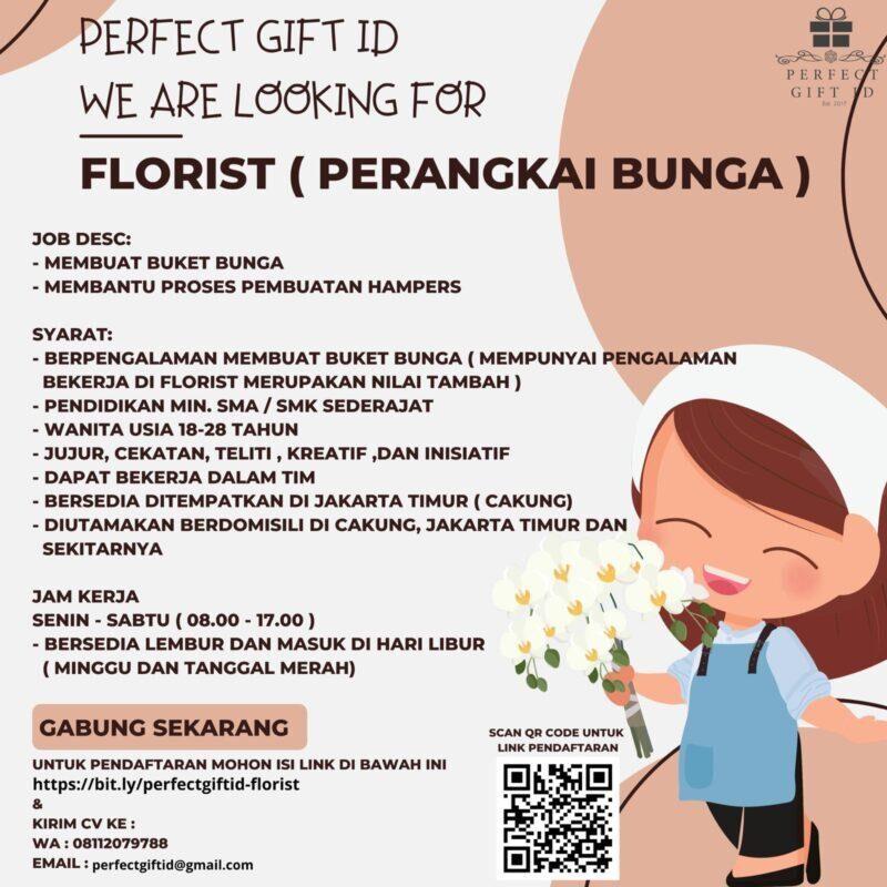 Lowongan Kerja Florist Perangkai Bunga Di Perfect T Id Jakartakerja 4218