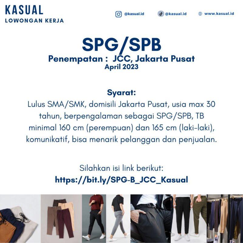 Lowongan Kerja Spg Spb Di Pt Kasual Jaya Sejahtera Kasual Id