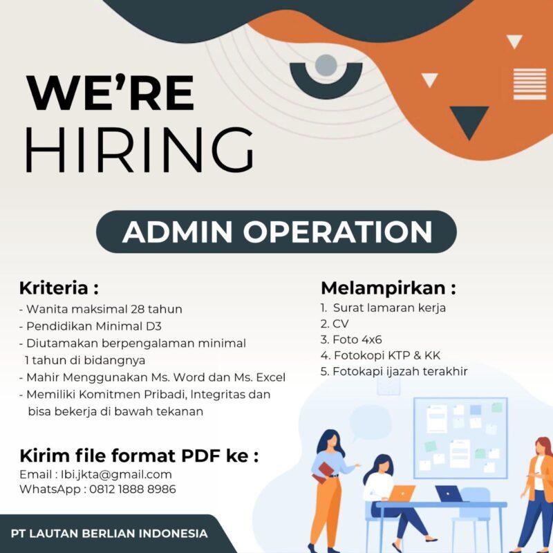 Lowongan Kerja Admin Operation Di PT. Lautan Berlian Indonesia ...