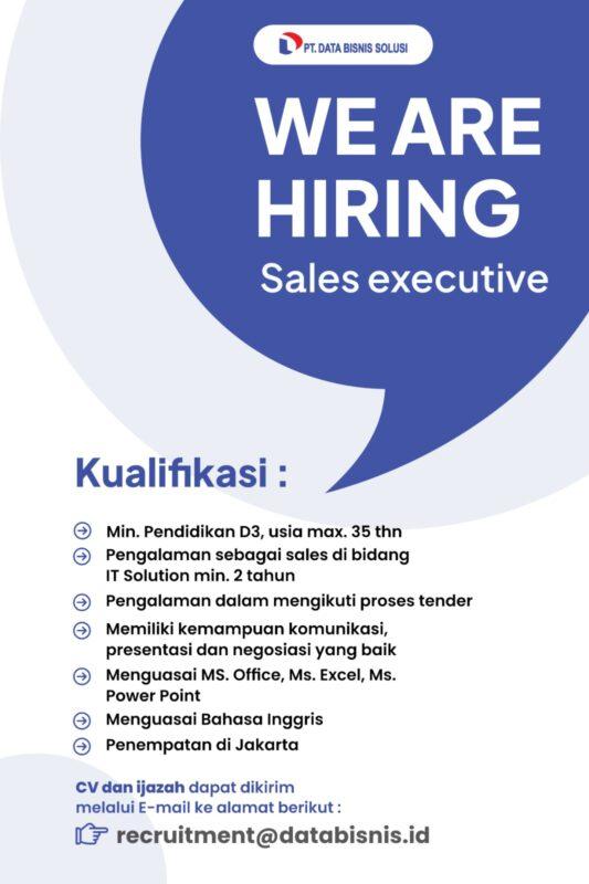 Lowongan Kerja Sales Executive Di PT. Data Bisnis Solusi - JakartaKerja