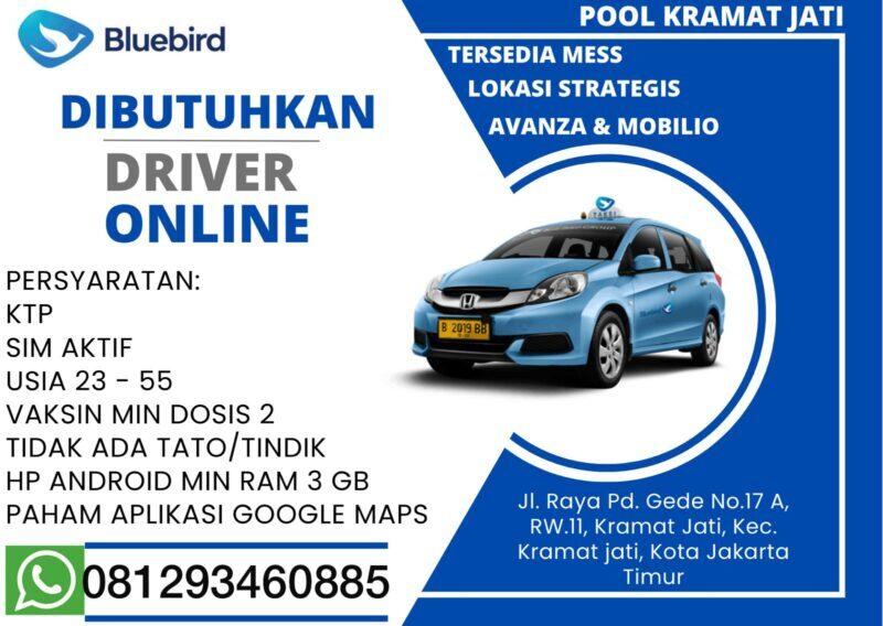 Lowongan Kerja driver online di bluebird group pool cililitan 2