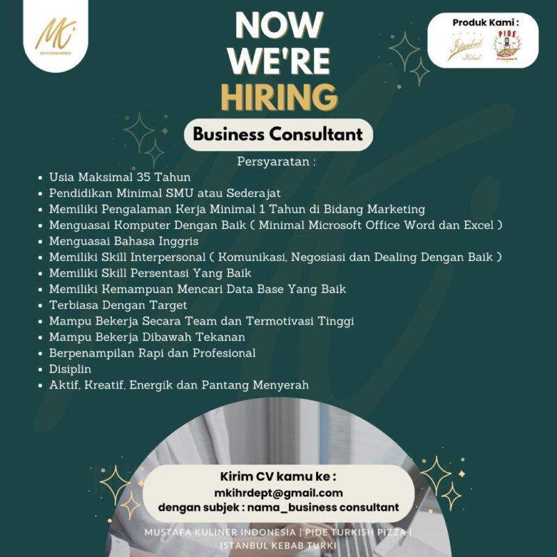 Lowongan Kerja Marketing Executive/ Business Consultant Di PT. Mustafa ...