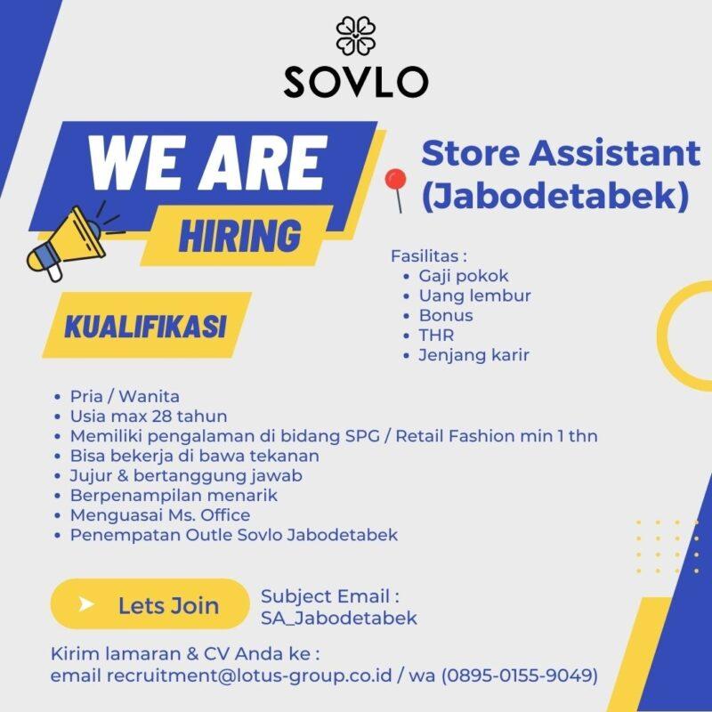 Lowongan Kerja Store Assistant Di Pt Sahabat Promosi Anda Jakartakerja