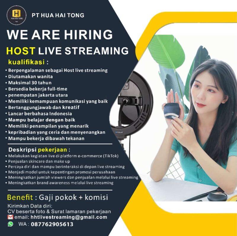 Lowongan Kerja admin host operator di pt hua hai tong