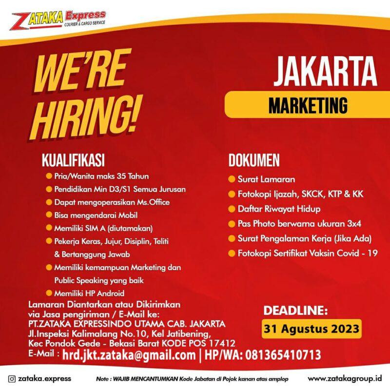 Lowongan Kerja marketing di pt zataka expressindo utama 2