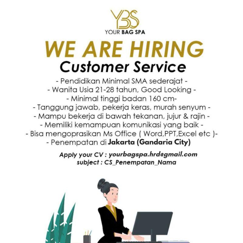 Lowongan Kerja Customer Service di Your Bag Spa - JakartaKerja