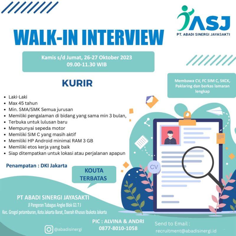 Lowongan Kerja Kurir - IT Support - SPG Fashion - Nurse - Hospital