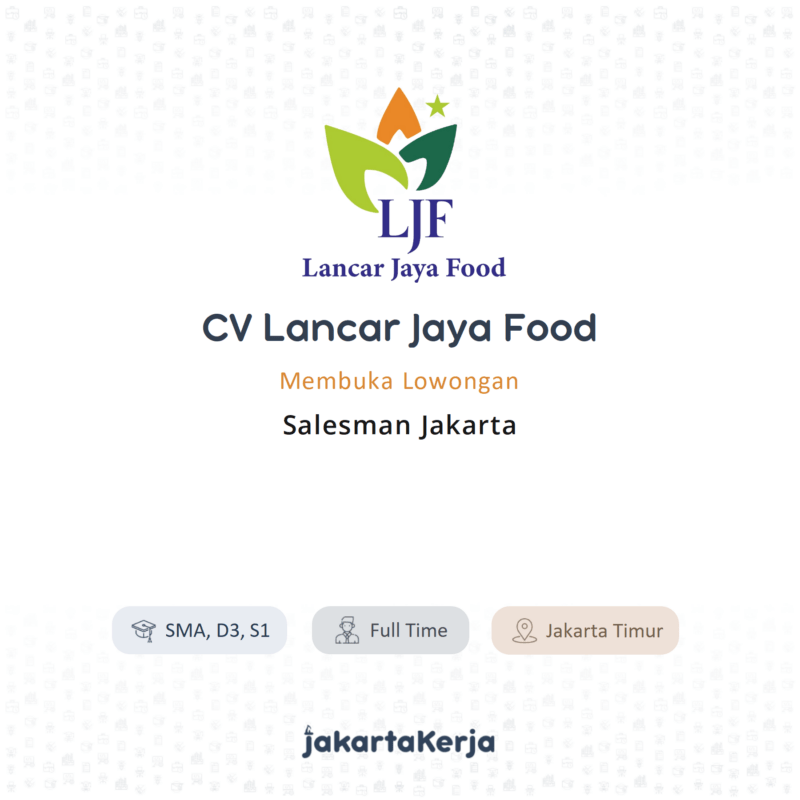 Spv bandung bekasi di cv lancar jaya food