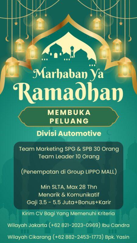 Lowongan Kerja Team Marketing Spg And Spb Team Leader Di Pt Berkah