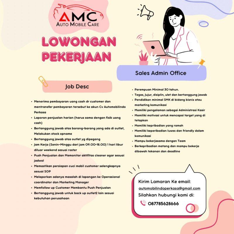 Lowongan Kerja sales admin office di cv automobilindo perkasa