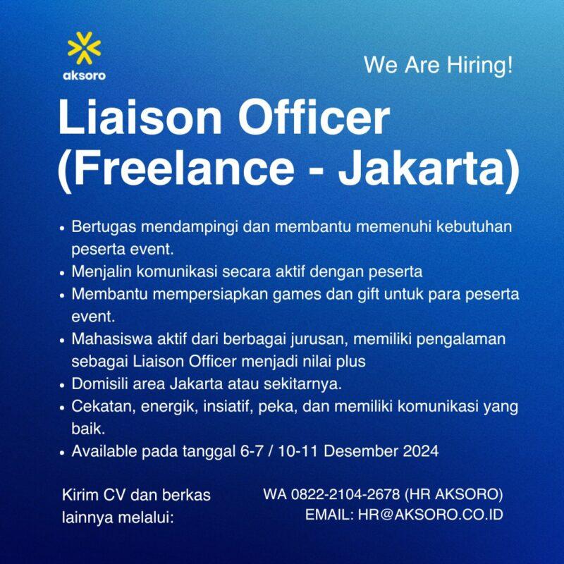 Lowongan Kerja liaison officer booth sales crew freelance di pt aksara juara nusantara